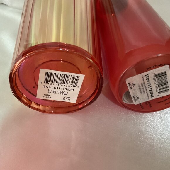 Starbucks Iridescent Tumbler & Red Stainless Steel Water Bottle Set For Hot & Co - Picture 5 of 5